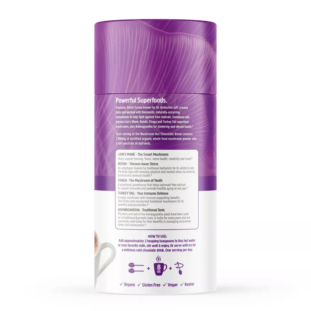 Om Mushroom Superfood Mushroom Hot Chocolate Blend Powder, 240 Gms