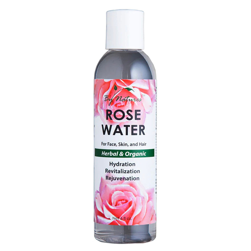 By Natures Hydrates Refreshes Tones Skin Rose Water 6Oz (117ml)