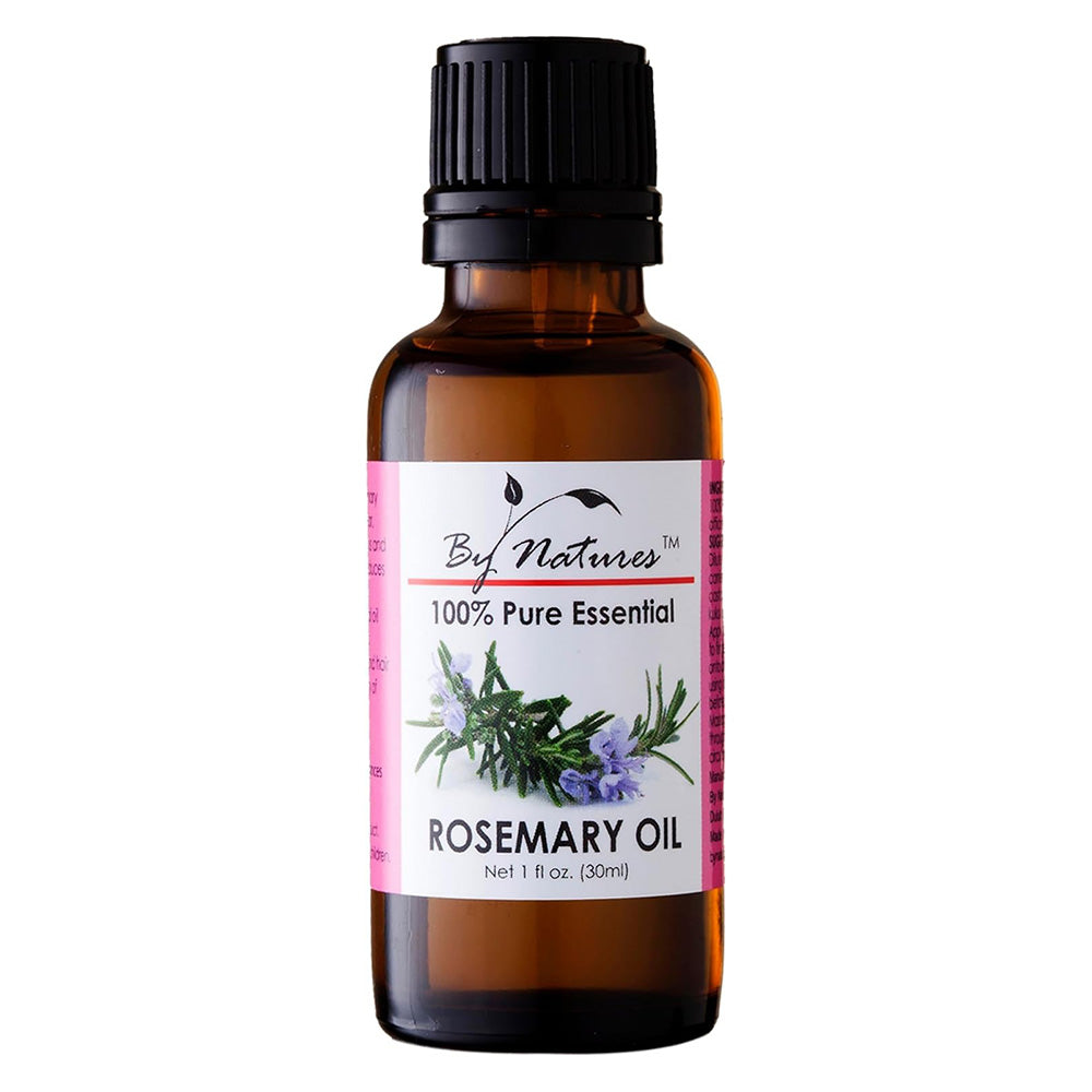By Natures Stimulates Growth Soothes Scalp Nourishes Hair Essential Rosemary Oil 1Oz (30ml)