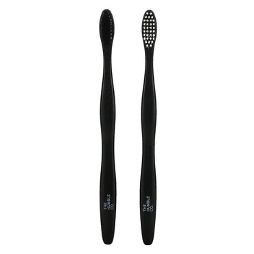The Humble Co Plant Based Toothbrush, Sensitive, White and Black, 2 Ea