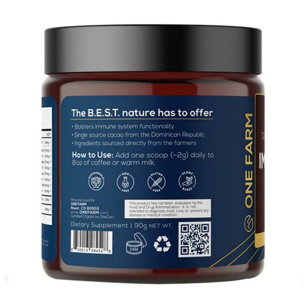 One Farm Organic Super Food Powder, Daily 8 Mushroom, Immunity, 90 Grams