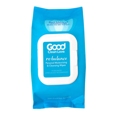Good Clean Love Rebalance Personal Moisturizing and Cleansing Wipes, 30 Ea