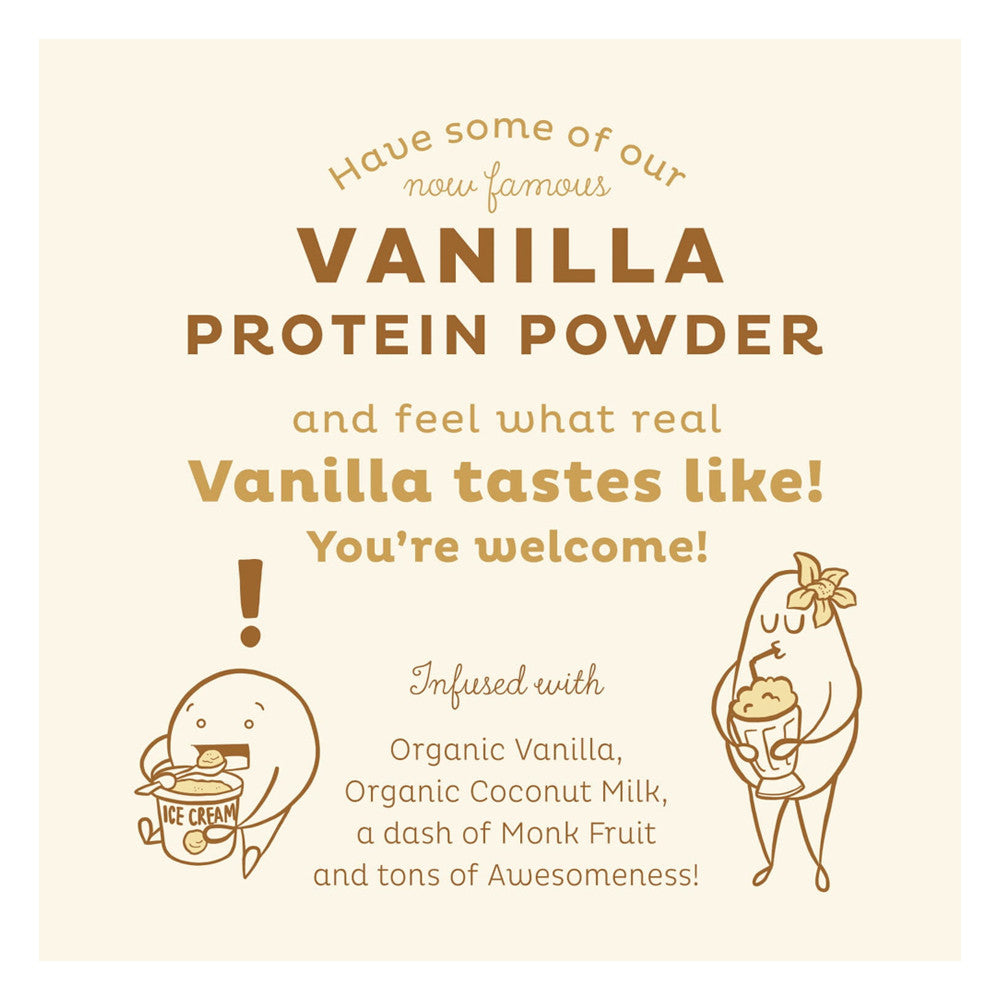 KOS Nature Powered Organic Plant Protein Powder, Vanilla Flavor, 13.05 Oz
