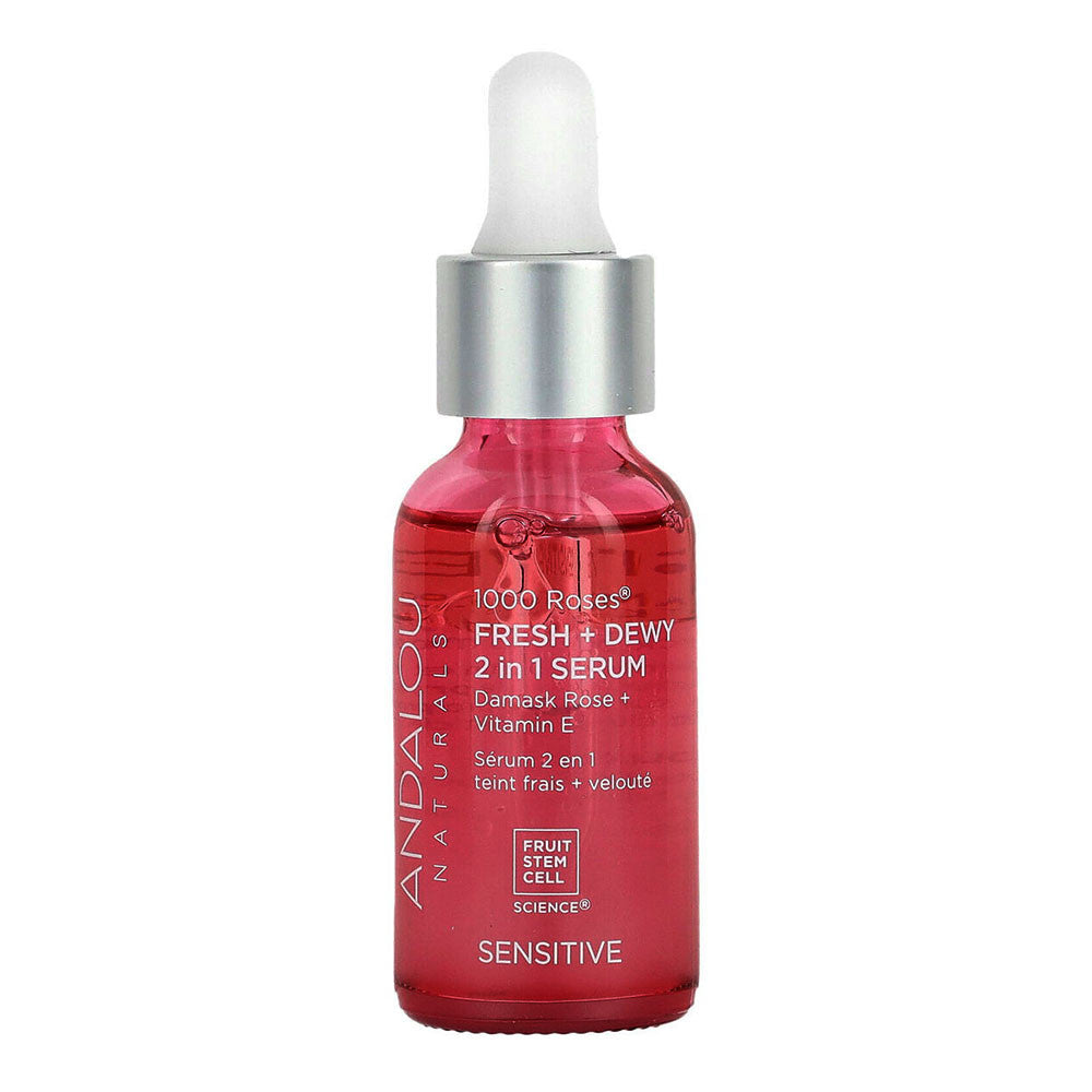 Andalou Naturals Sesitive Fresh and Dewy 2-in-1 Serum, 1 Oz