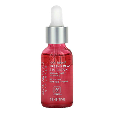 Andalou Naturals Sesitive Fresh and Dewy 2-in-1 Serum, 1 Oz