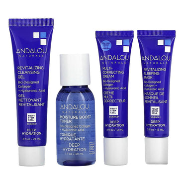 Andalou Naturals To Go Deep Hydration Routine Set, 4 Ea