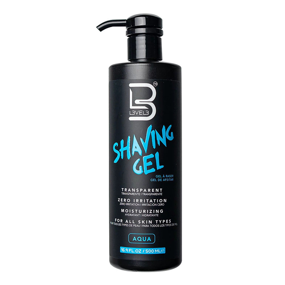 Level 3 Shaving Gel, Aqua, 16.9 Oz
