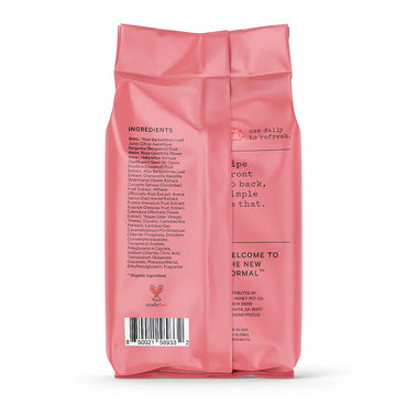 The Honey Pot Bergamot Rose Feminine Care Wipes, 30 Ea