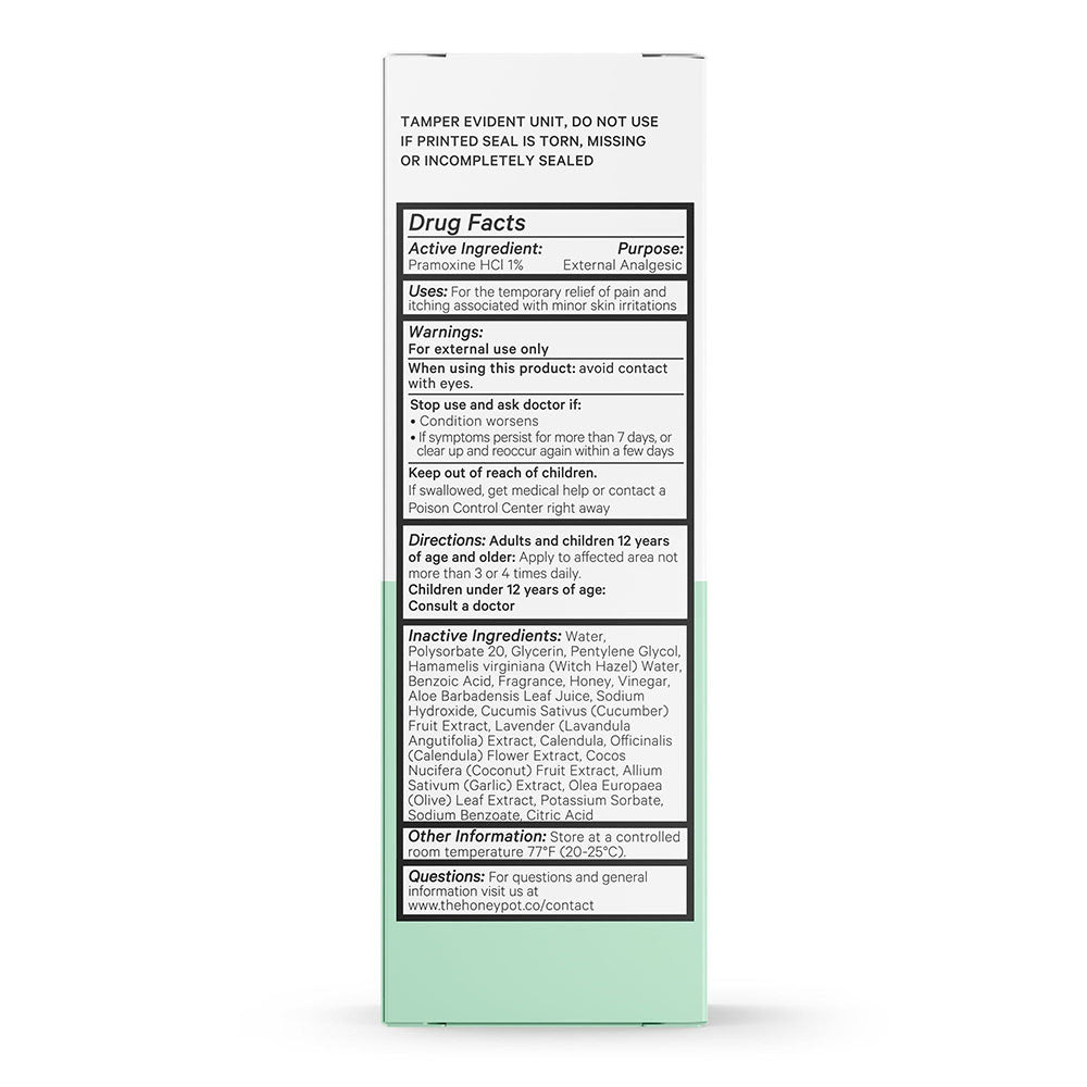 The Honey Pot Company Feminine Anti Itch Spray 1% Pramoxine Hydrochloride, 2.7 Oz