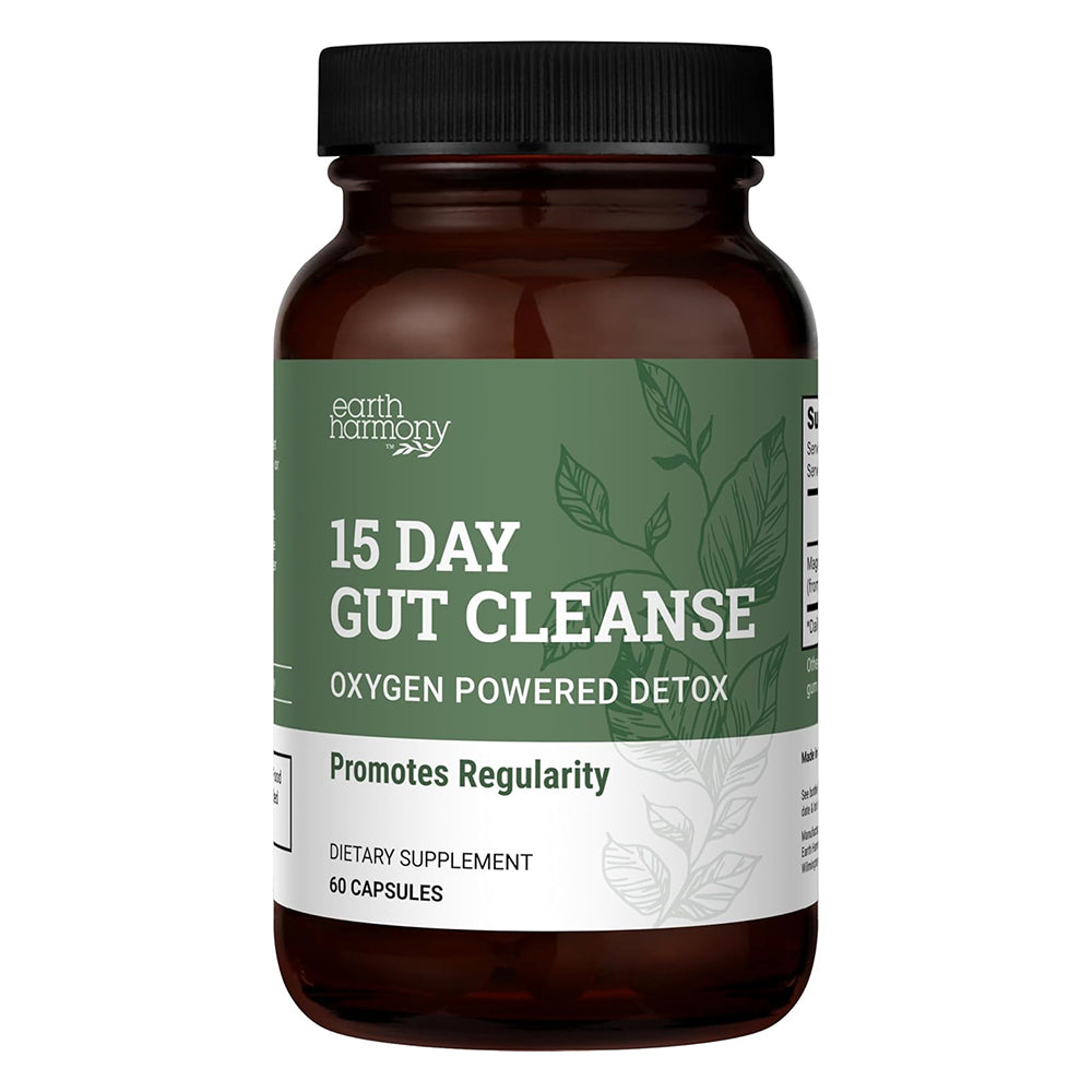 15 Day Gut Cleanse Oxygen Powered Detox for Constipation Relief Cleanse Gut Support for Women and Men 60Ea