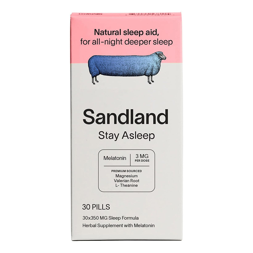 Sandland Stay Asleep, Herbal Supplement with Melatonin Dissolving Tablets, 30 Ea