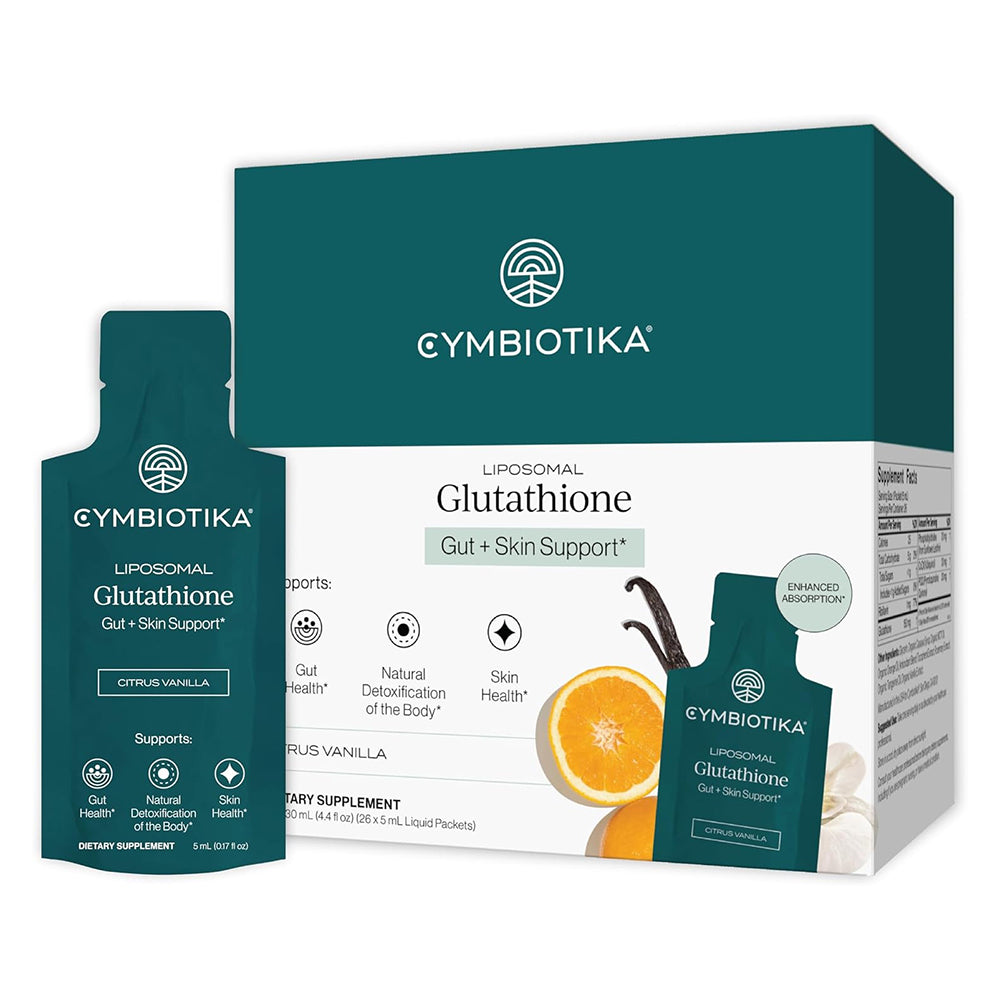Cymbiotika Liposomal Glutathione Supplement for Antioxidant and Detox Support 0.17Oz (5ml) 26Ea