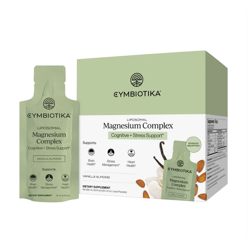 Cymbiotika Magnesium Complex Vanilla Almond Liquid Packets 0.3Oz (10ml) 28Ea