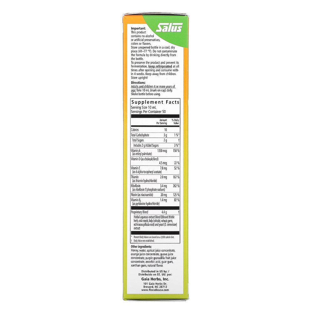 Floradix Epresat Vegetarian Liquid Multivitamin for Optimal Health, 17 Oz