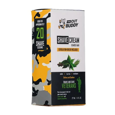 The Cut Buddy Shave Cream for Coarse Hair with Exfoliation Brush, Softens and Soothes, 1 Ea