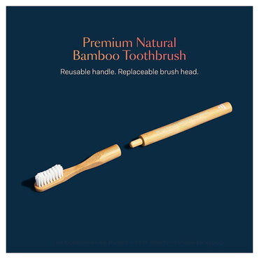 Better and Better Natural Bamboo Toothbrush Head, Soft Bristles, 1 Ea