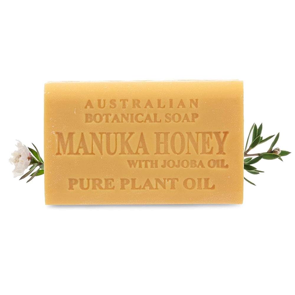 Australian Botanical Bar Soap Manuka Honey with Jojoba Oil for Nourishing and Soothing Skin 6.6Oz (187g)