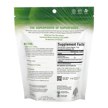 Om Organic Mushroom Superfood Powder, Reishi Support Stress, 7.05 Oz