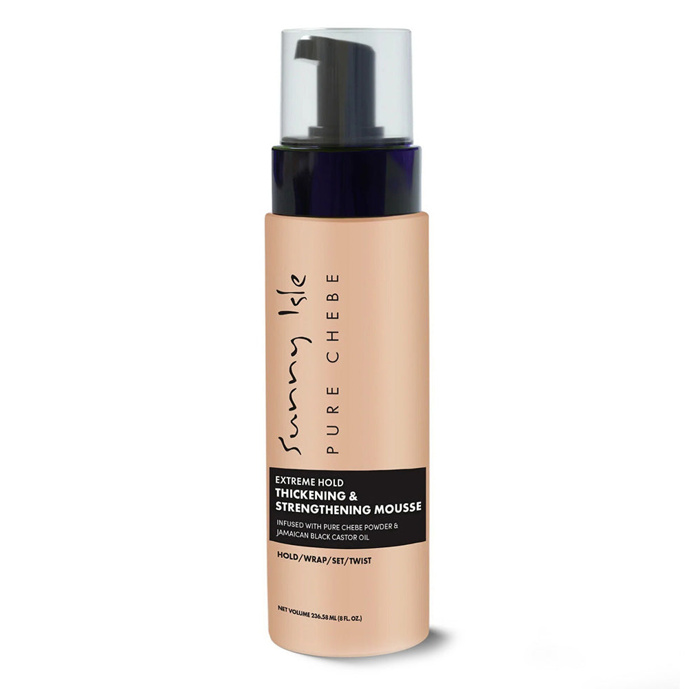 Sunny Isle Pure Chebe Extreme Hold Thickening and Strengthening Hair Mousse 8Oz (236.58ml)