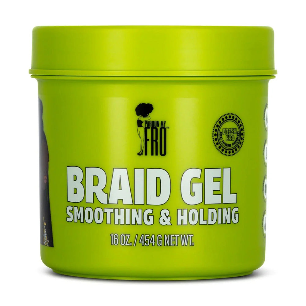 Pardon My Fro Braid Gel for All Hair Types 16Oz (454g)