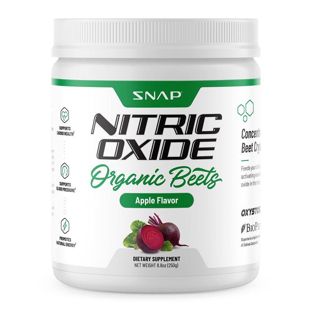 Snap Supplement Nitric Oxide Organic Beets Powder, Apple, 8.8 Oz