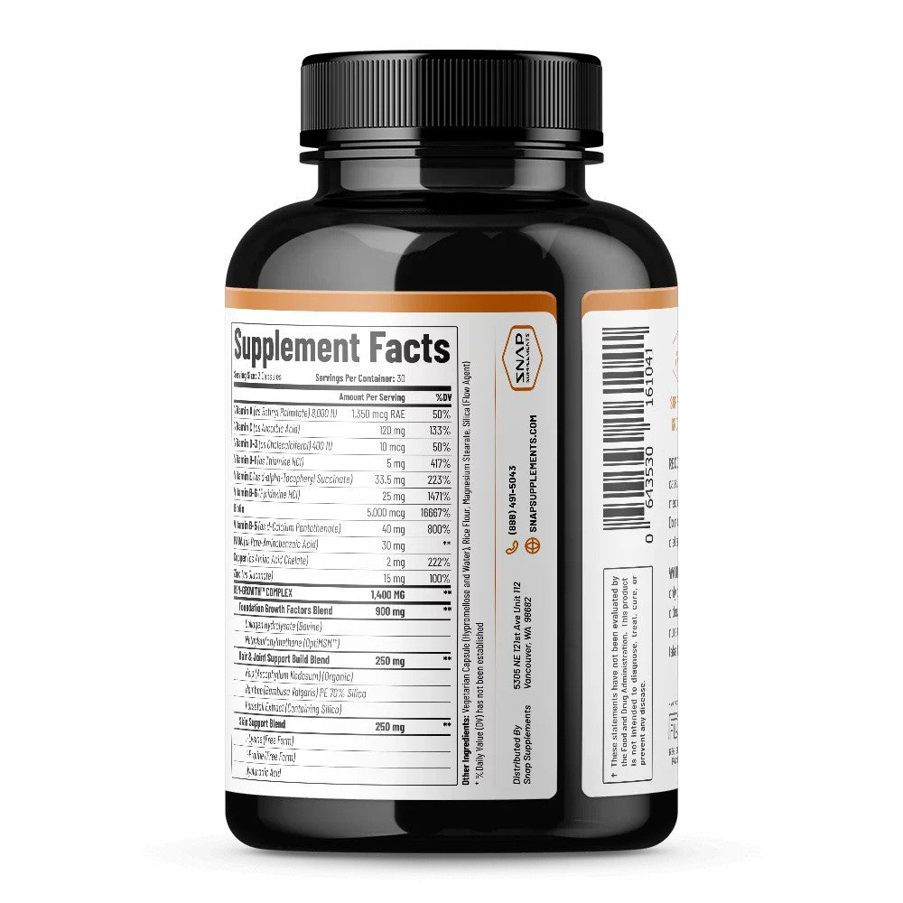 Snap Biotin and Collagen Capsules, Healthy Hair, Skin and Joints, 60 Ea