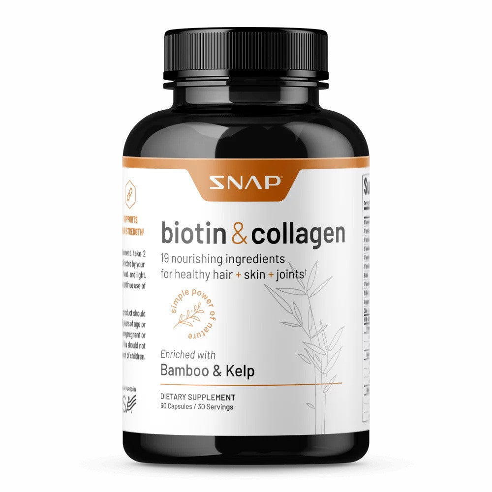 Snap Biotin and Collagen Capsules, Healthy Hair, Skin and Joints, 60 Ea