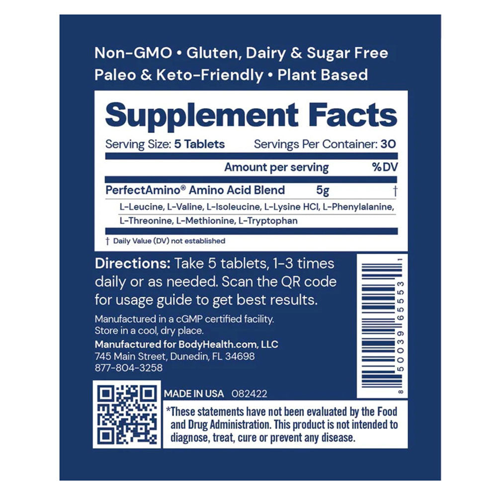 Body Health Perfect Amino Acid Supplement Tablets, 150 Ea