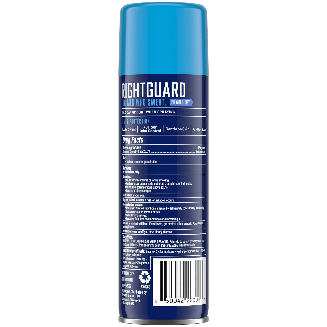 Right Guard Sport Antiperspirant Deodorant Aerosol Spray, Powder Dry, 6 Oz