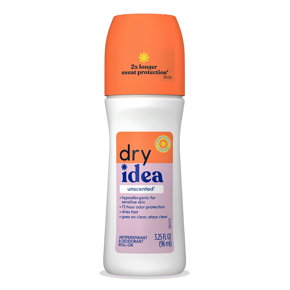Dry Idea Deodorant and Antiperspirant Roll On, 3.25 Oz