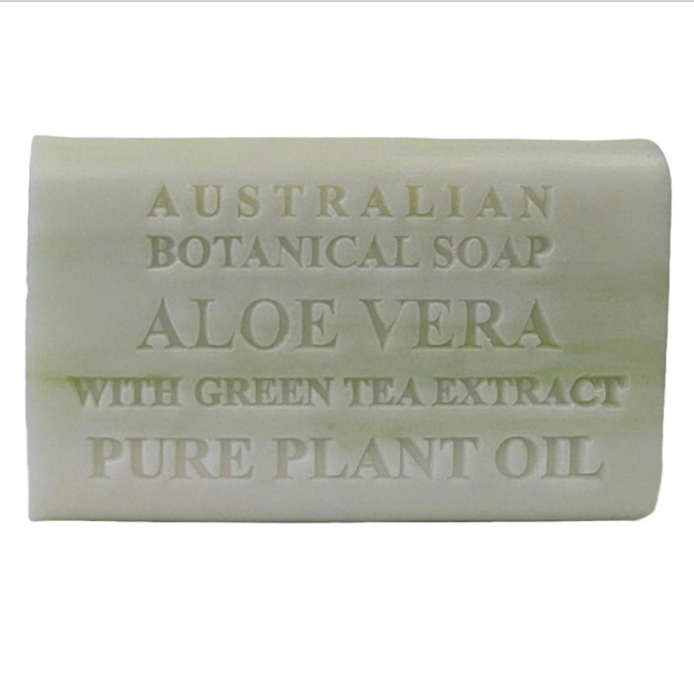 Australian Botanical Bar Soap Aloe Vera with Green Tea Extract for Gently Cleansing and Nourishing Skin 6.6Oz (187g)