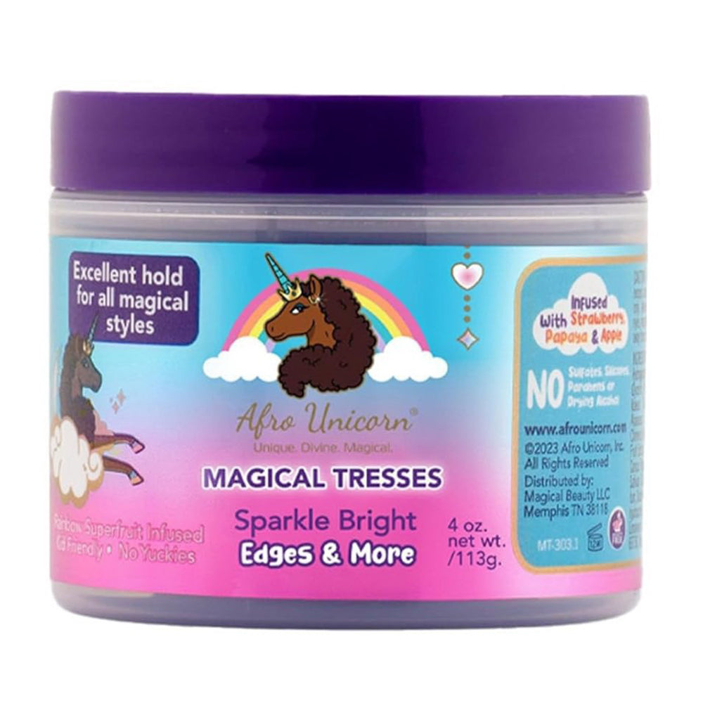 Afro Unicorn Sparkle Bright Edges and More Styling Gel 4Oz (113g)