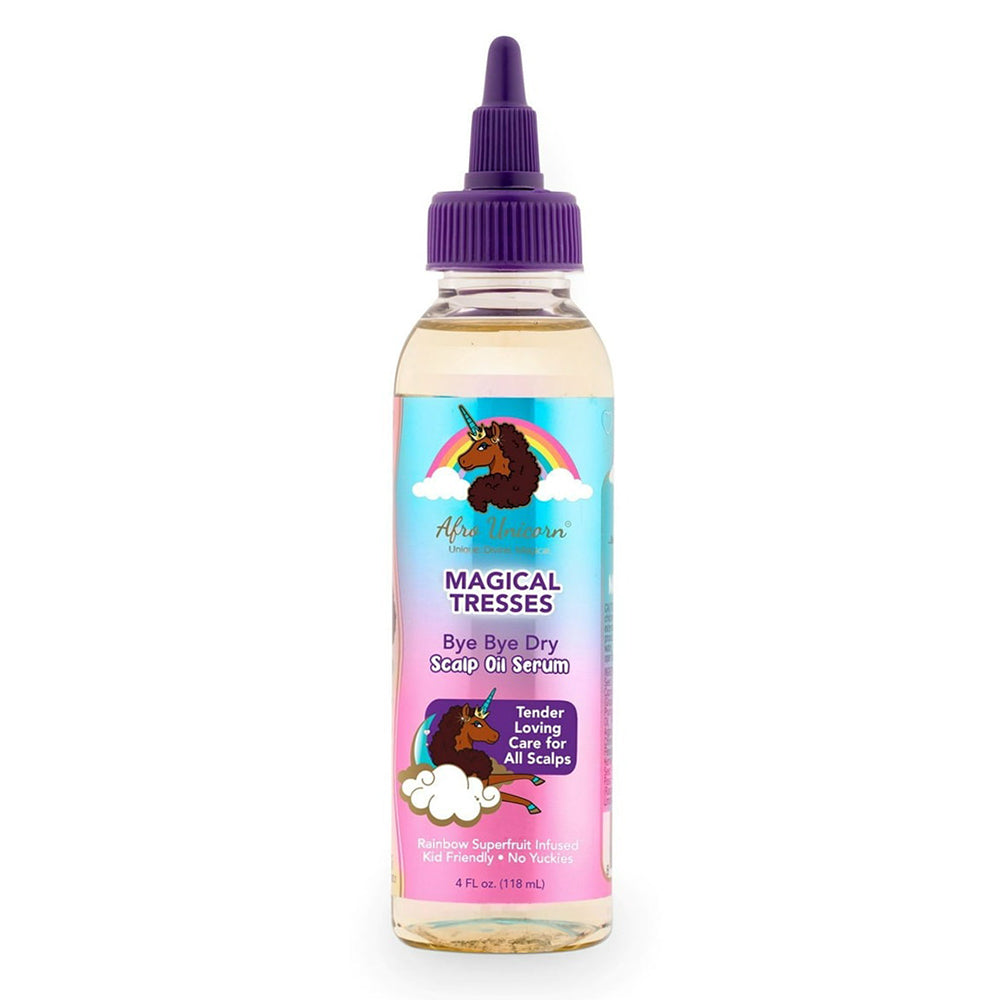 Afro Unicorn Magical Tresses Bye Bye Dry Scalp Serum Antioxidant Blend for Scalp Hydration 4Oz (118ml)