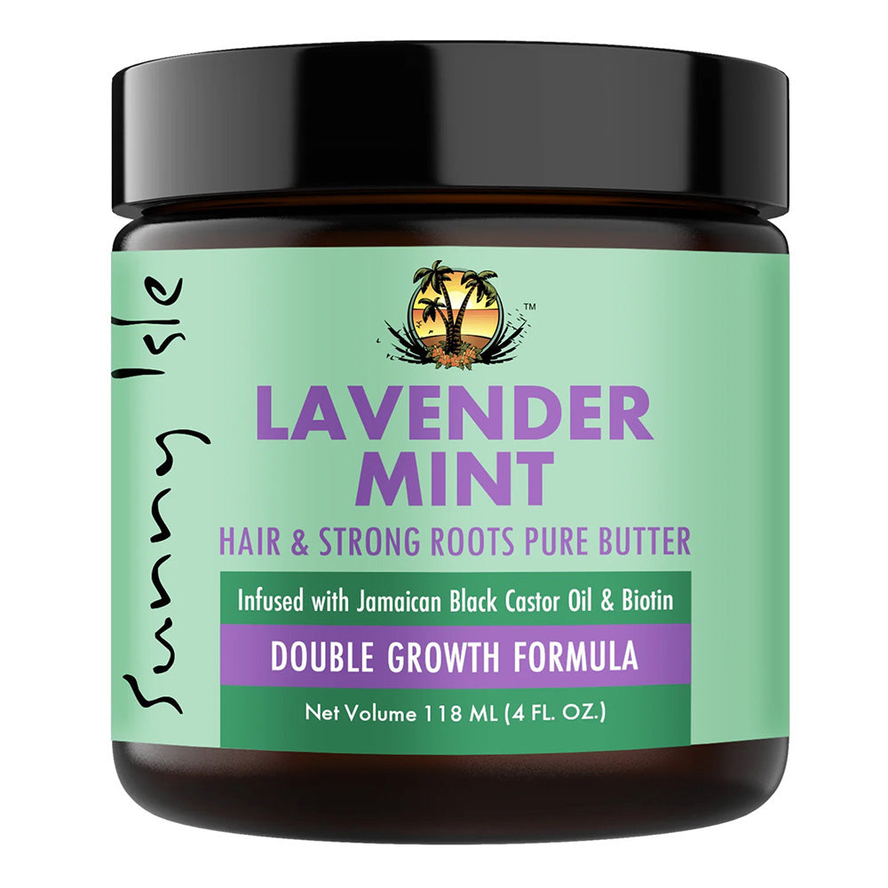 Sunny Isle Lavender Mint Hair and Strong Roots Pure Butter with Jamaican Black Castor Oil 4Oz (118ml)