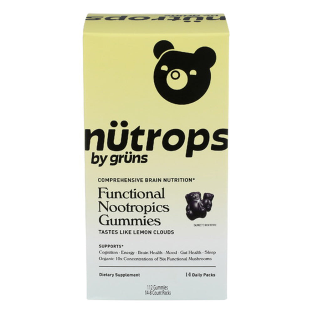 Gruns Nutrops Functional Gummies Support Brain Health Energy Memory and Focus 14Ea