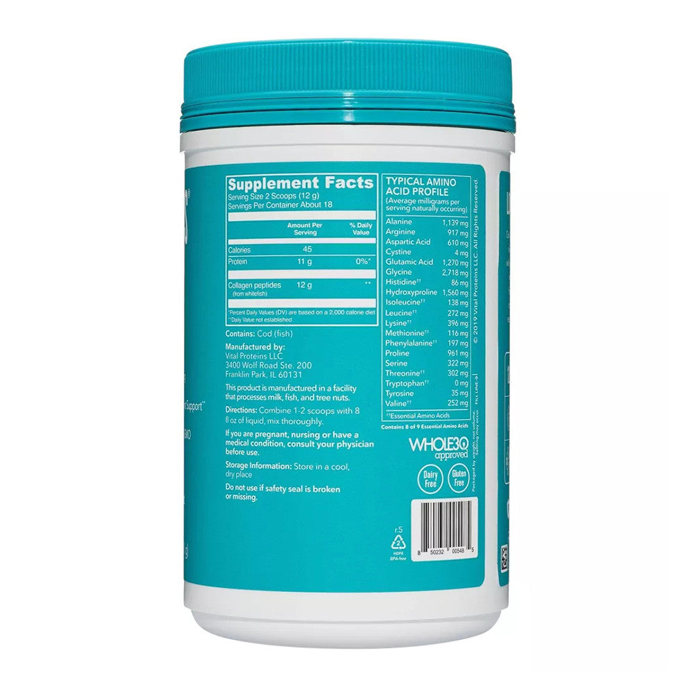 Vital Proteins Marine Collagen Powder, Unflavored, Support Hair, Skin and Nails, 7.8 Oz