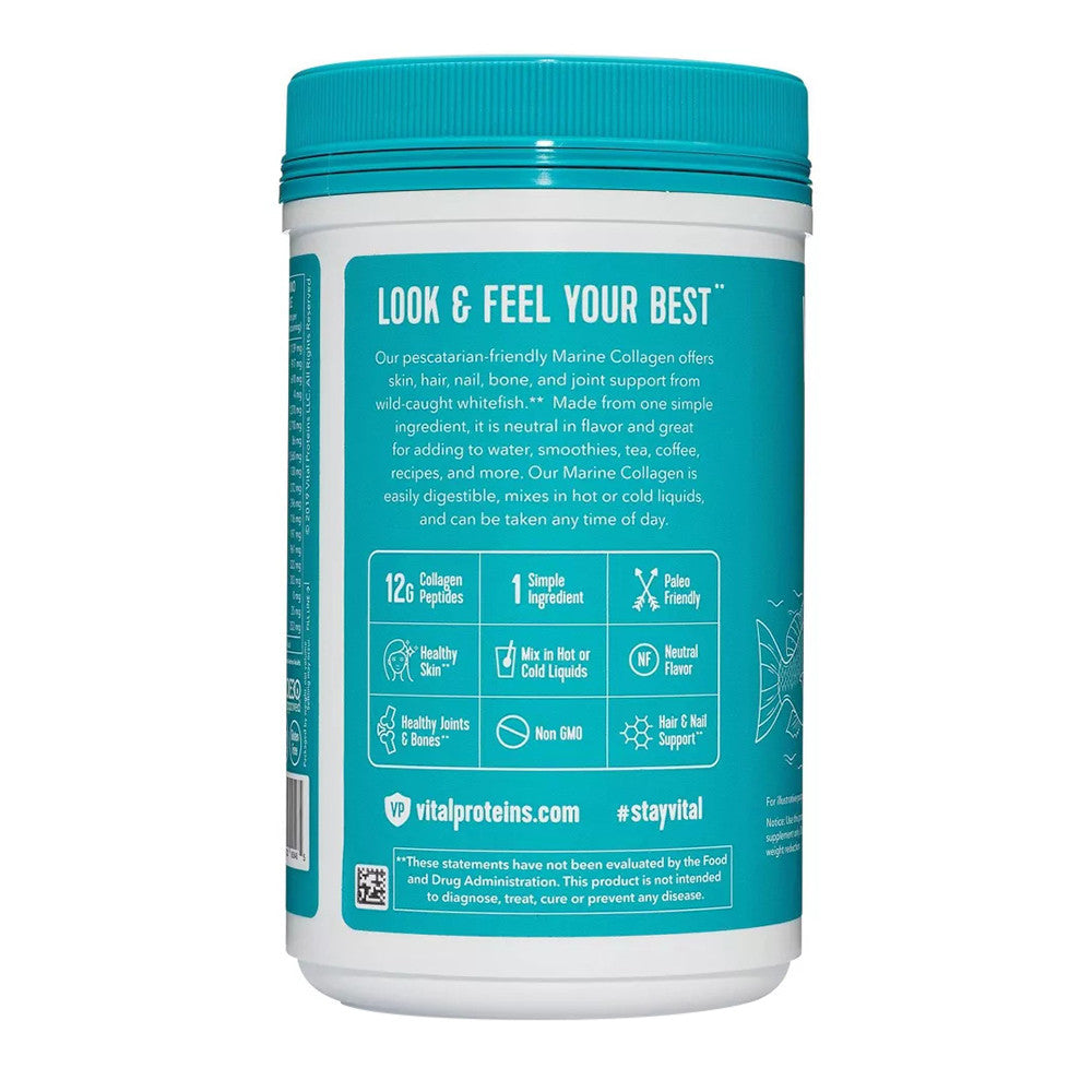 Vital Proteins Marine Collagen Powder, Unflavored, Support Hair, Skin and Nails, 7.8 Oz
