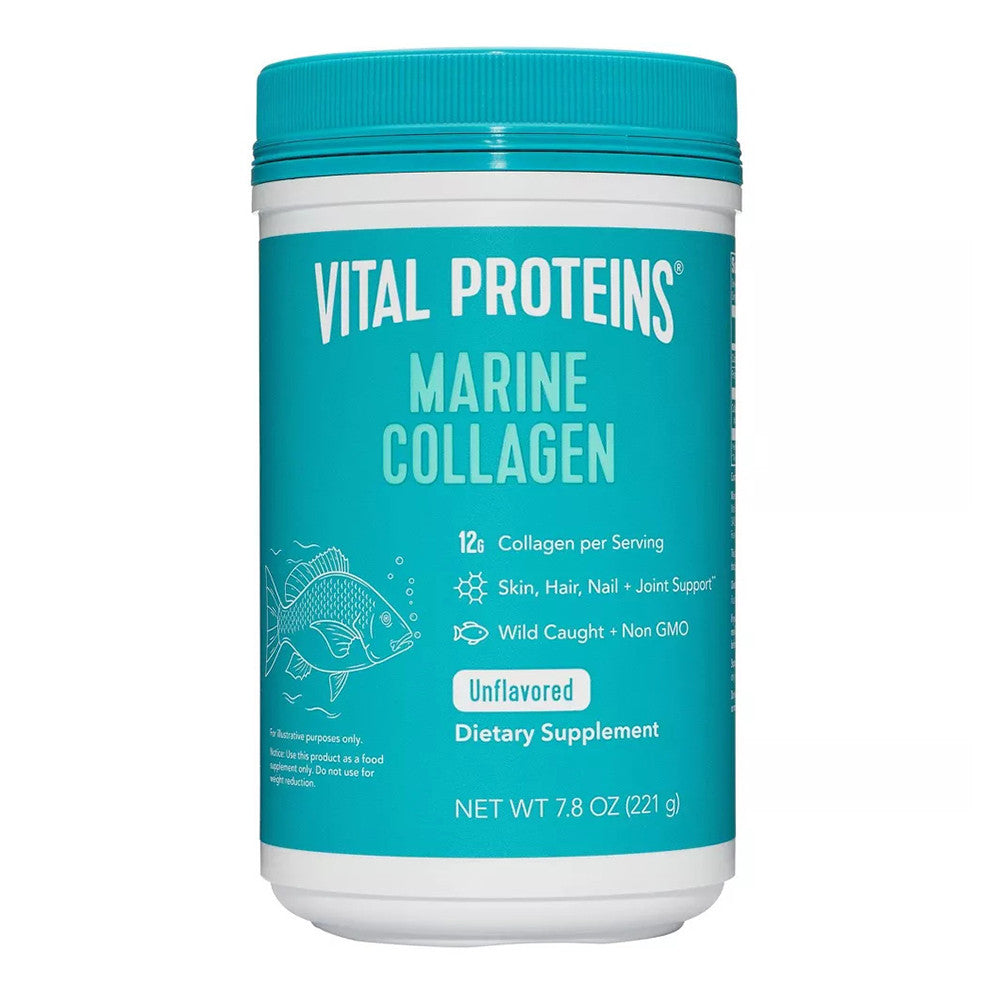 Vital Proteins Marine Collagen Powder, Unflavored, Support Hair, Skin and Nails, 7.8 Oz