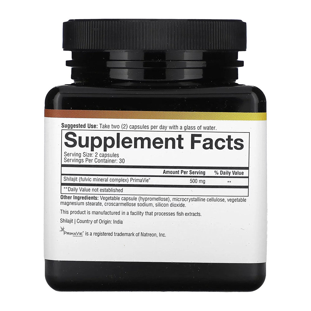 Youtheory Shilajit Vegetarian Capsules, Energy Support, 60 Ea