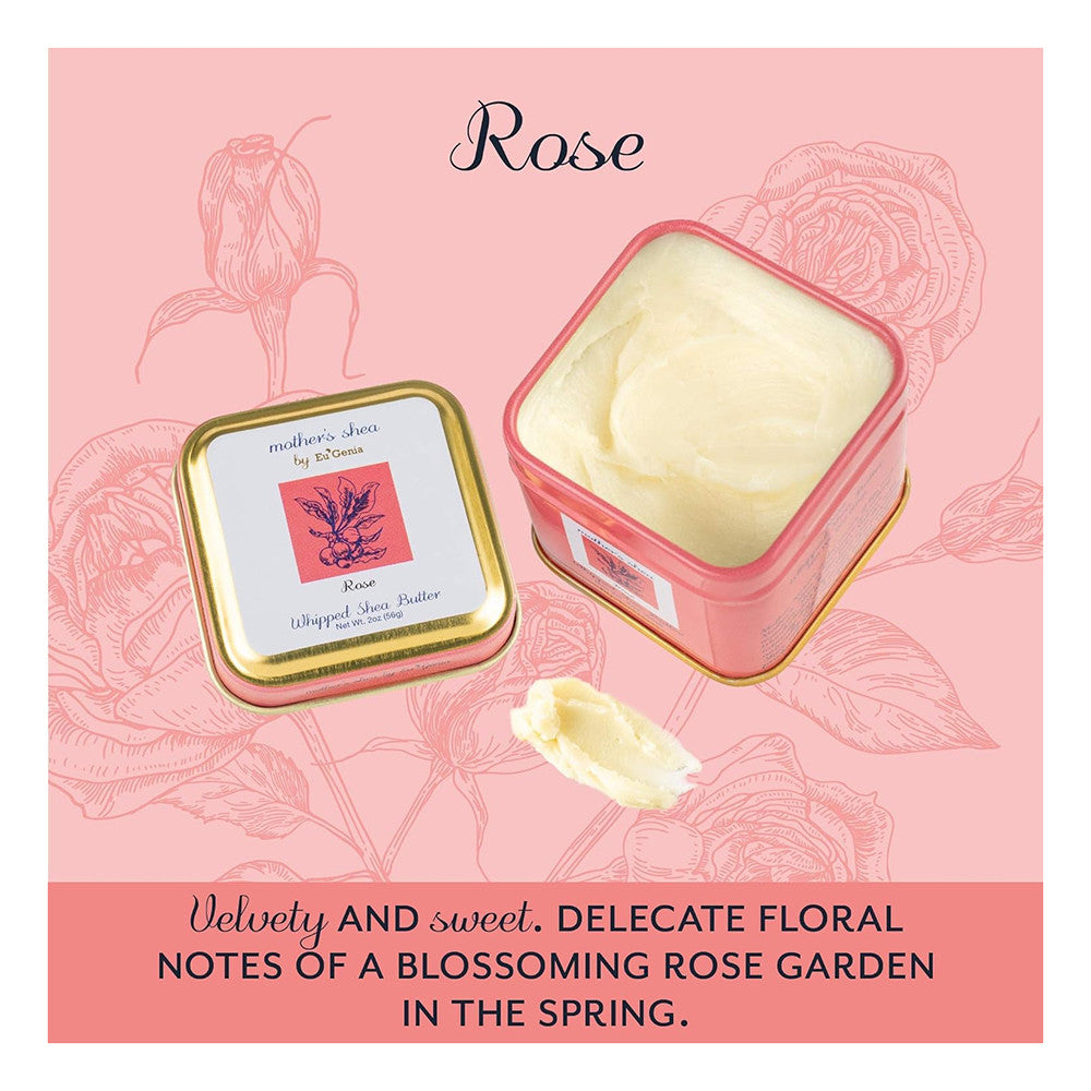 Mothers Shea Whipped Shea Butter Moisture for Hair and Skin, Rose, 2 Oz
