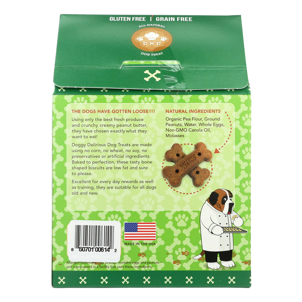 Doggy Delirious Natural Dog Treats Grain Free Peanut Butter Flavor, 16 Oz