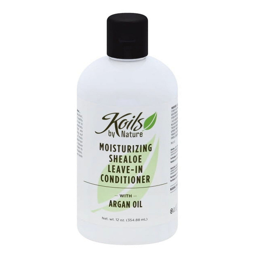 Koils By Nature Moisturizing Shea Aloe Leave In Conditioner with Argan Oil, 12 Oz