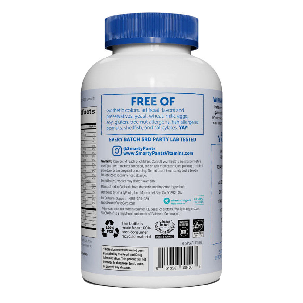 SmartyPants Daily Gummy Multifunction Multivitamin Adult Formula, 180 Ea