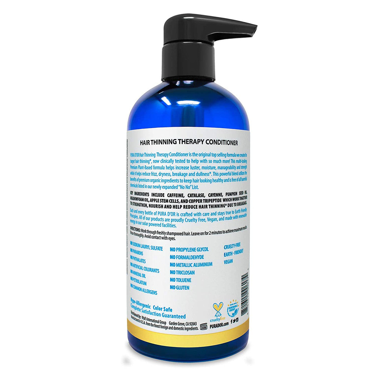 Pura D Or Hair Loss Prevention Therapy Conditioner, 16 Oz
