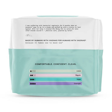 The Honey Pot Company Non Herbal Menstrual Cottton Super Pads, 16 Ea