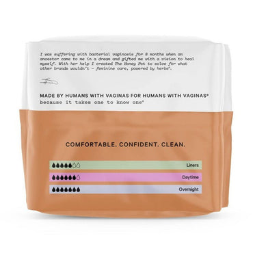 The Honey Pot Company Organic Cotton Herbal Incontinence Daytime Pads, 16 Ea