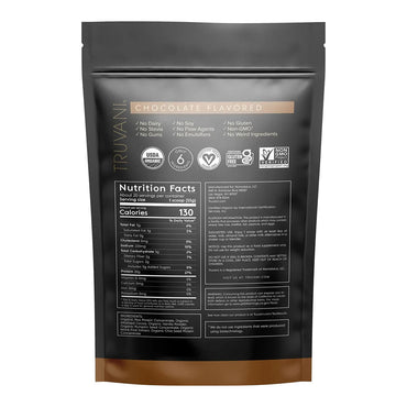 Truvani Organic Chocolate Protein Powder, 23.63 Oz