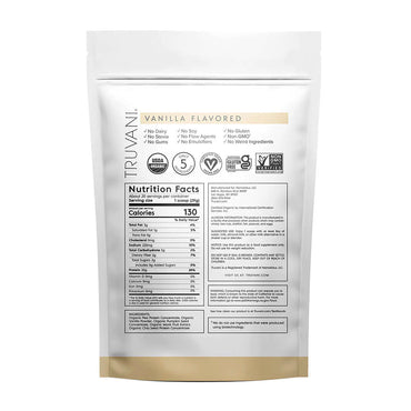 Truvani Organic Vanilla Protein Powder, 20.9 Oz