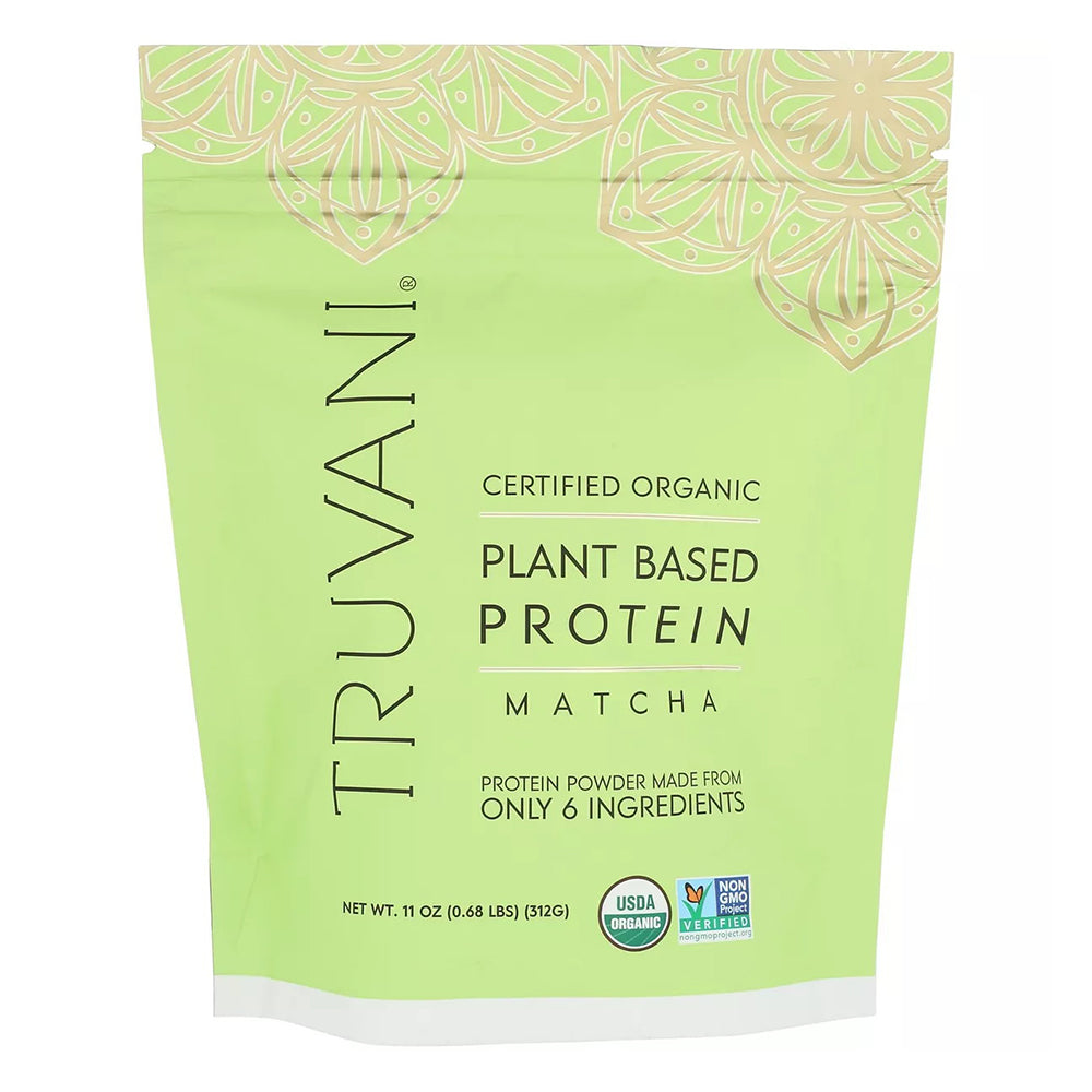 Truvani Organic Plant Based Protein Powder Matcha Flavor 11Oz (312g)