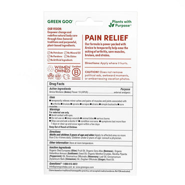 Green Goo Natural Pain Relief Salve for Joint Relief, 1 Ea